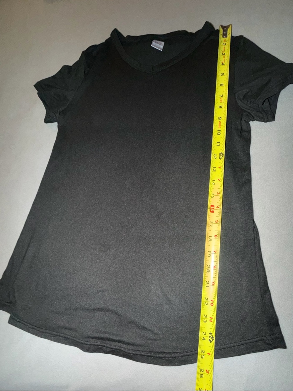 Women's Black V-Neck Short Sleeve Tee